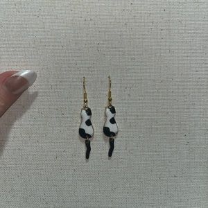 Cat back earrings
